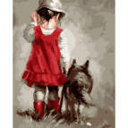 Картина раскраска по номерам на холсте - 40*50см Идейка КН2313 Лучший друг