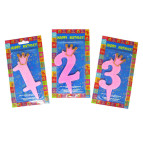 Свеча для торта День рождения. Цифры с короной, ассорти