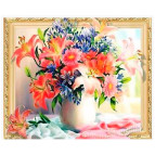 Алмазная мозаика по номерам на холсте с 3D эффектом 40*50см Josef Otten ELT0292 Лилии