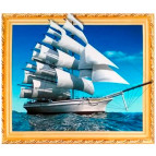 Алмазная мозаика по номерам на холсте с 3D эффектом 40*50см Josef Otten ELT0471 Парусник