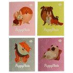 Блокнот А5 40л. 4profiplan Puppy Note mini в ассортименте, мягкий переплет 902***