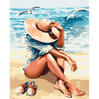 Картина раскраска по номерам на холсте - 40*50см Идейка КН2698 Под пьянящим солнцем