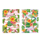 Тетрадь А5 80л. картонная обложка A-Plus Тропики в клетку А5075