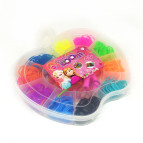 Набор для плетения резинками Rainbow Loom Bands 400шт. + рогатка +крючок Яблоко №10