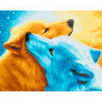 Картина раскраска по  номерам на холсте - 40*50см Никитошка GX21927 День и Ночь