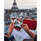 Картина раскраска по  номерам на холсте - 40*50см Никитошка GX28614 Романтика в Париже