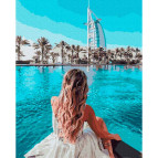 Картина раскраска по  номерам на холсте - 40*50см Никитошка GX37191 Басейн в Дубае