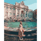 Картина раскраска по  номерам на холсте - 40*50см Никитошка GX37206 Фонтан Треви