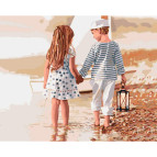 Картина раскраска по  номерам на холсте  - 40*50см Идейка КН2328 Дружба