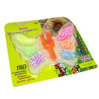 Резинки для плетения Tukzar Rainbow Loom Bands 180шт. зебра Ассорти микс +рогатка +крючок TZ-12856