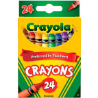 Мелки для рисования цветные, восковые CRAYOLA 24цв. USA MIX