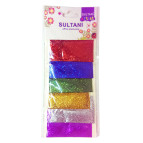 Блестки набор Sultani №1 6цв. по 3гр. в пакете ST-4333