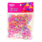 Резинки для плетения Tukzar Rainbow Loom Bands 600шт. двухцветные Ассорти микс +крючок AN-71
