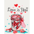 Картина раскраска по  номерам на холсте  - 30*40см Идейка КН5526 Love is you