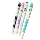 Ручка гелевая с насадкой Зайчик ассорти, черная №1107