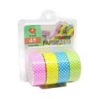 Набор ленточек из бумаги Santi 4шт*15мм*6м Горошек 33049