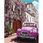 Картина раскраска по  номерам на холсте - 40*50см Идейка КН3556 Волшебный Париж