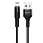 Кабель Lighting iPhone Usams US-SJ220 U5 series Aluminum alloy Braided 1,2m Black SJ220IP01