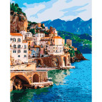 Картина раскраска по номерам на холсте - 40*50см Идейка КН2745 Сказочный остров