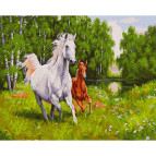 Картина раскраска по  номерам на холсте - 40*50см Никитошка GX37040 Лесная прогулка