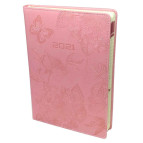 Ежедневник 2021 Фреш Премиум A5 8918 фактура гладкая кожа с тиснением