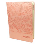 Ежедневник 2021 Фреш Премиум A5 8919 фактура гладкая кожа с тиснением