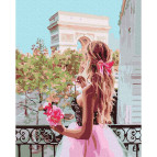 Картина раскраска по  номерам на холсте - 40*50см Никитошка ATG0010 На балконе