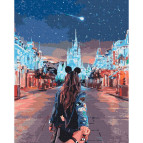 Картина раскраска по  номерам на холсте - 40*50см Никитошка ATG0012 Следуй за мной, Диснейленд