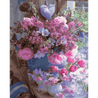 Картина раскраска по  номерам на холсте - 40*50см Никитошка GX38184 Нежный букет