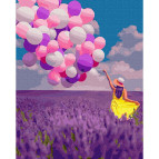 Картина раскраска по  номерам на холсте - 40*50см Никитошка GX38202 Добрый день в лаванде