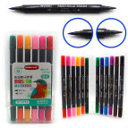 Скетч маркеры для рисования Nora двусторонние для бумаги набор 12 шт 8782-12