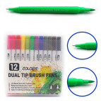 Скетч маркеры для рисования Josef Otten двусторонние для бумаги набор 12 шт тонкие 0,4мм 9776-12