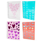 Блокнот на спирали А5 80л. Astra Сердечки ТОП-2