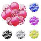 Шарик воздушный Smile-Party стандарт, набор 5шт с блестками + перламутр 5шт, ассорти 1212-6/317-16