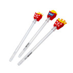 Ручка гелевая с насадкой Fast food Kuki ассорти, синяя KK-7219