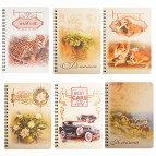 Блокнот на спирали В6 Фолдер 70л. Ретро 301