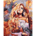 Картина раскраска по  номерам на холсте - 40*50см Никитошка GX4912 Богиня Фауна