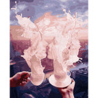 Картина раскраска по  номерам на холсте - 40*50см Никитошка GX27960 Белоснежный поцелуй