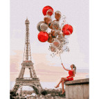 Картина раскраска по  номерам на холсте - 40*50см Никитошка GX37397 Праздник в Париже-2