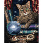 Картина раскраска по  номерам на холсте - 40*50см Никитошка GX38044 Пушистый предсказатель