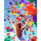 Картина раскраска по  номерам на холсте - 40*50см Никитошка GX39288 Праздничные шарики
