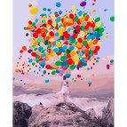 Картина раскраска по  номерам на холсте - 40*50см Никитошка GX27954 Букет воздушных шаров