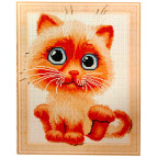Алмазная живопись мозаика  по номерам на холсте 40*50см Лидер GC009 Котенок