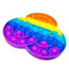 Игрушка Pop it ПопИт антистресс 12*12см Трилистник Радуга 121208