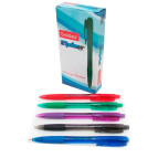 Ручка шариковая Goldex Tip star 1002-tip автомат. пише синім 1,0мм корпус асорті