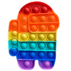 Игрушка Pop it ПопИт антистресс 12*12см Among Us Радуга 121213