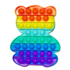 Игрушка Pop it ПопИт антистресс 13*16см Мишка Большой XXL Радуга 121221