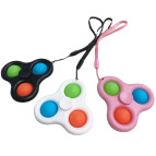 Игрушка Симпл Димпл антистресс 6,5*7,5см Трехлистник Simple Dimple 3 пупырки спинер брелок