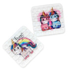 Игрушка Pop it ПопИт антистресс 12*12см Квадрат с рисунком Единорог 221506