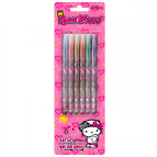 Ручки гелевые KITE набор 6шт мод 037 с глитером Hello Kitty HK21-037